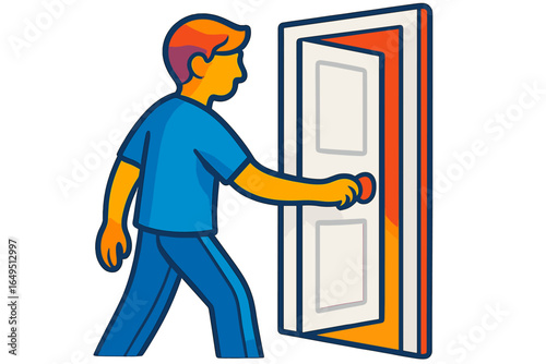 A skilled craftsman precisely installs a new interior door, taking great care to guarantee a flawless fit for various home improvement endeavors