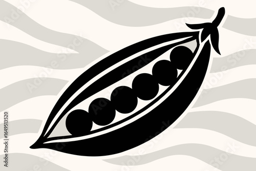 Vector illustration of bitter melon silhouette for Asian cuisine