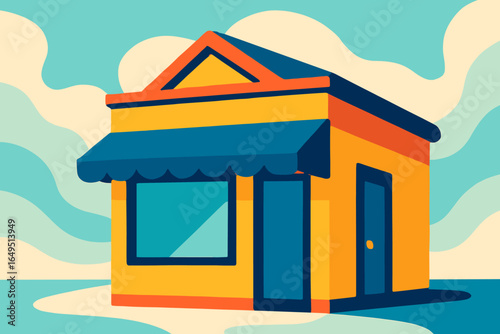 Asian Restaurant Building outline icon, a linear style sign suitable for mobile concept and web design, represented as a simple line vector icon, symbol, and logo illustration, utilizing pixel
