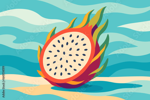 Durian fruit, a thorny tropical fruit, serves as a vector for exotic foods and Southeast Asian cuisine