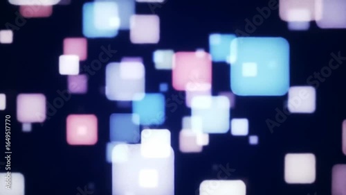 Abstract background features a mesmerizing display of radiant, blurred squares, creating a dynamic and visually captivating composition with a sense of depth.