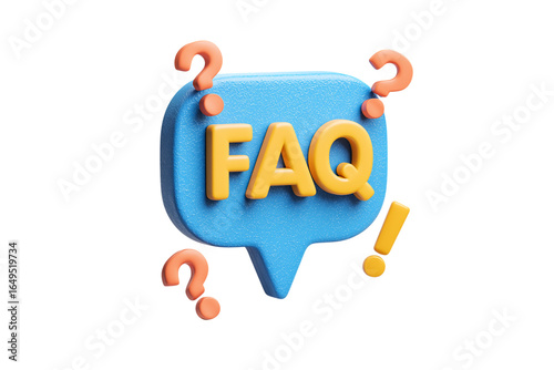 Frequently asked questions chat bubble isolated on transparent background