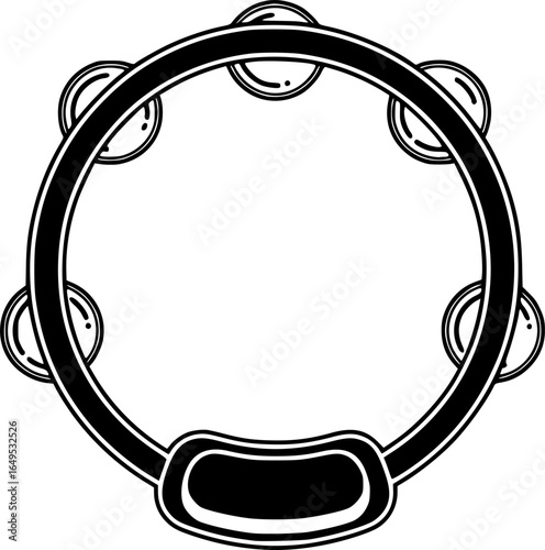 Tambourine icon. Cartoon illustration of tambourine vector icon for web
