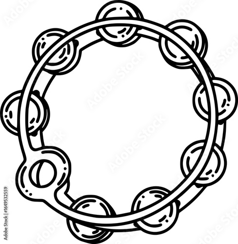 Tambourine icon. Cartoon illustration of tambourine vector icon for web

