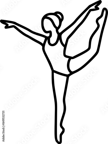 Synchronized swimming icon. Outline synchronized swimming vector icon for web design isolated on white background
