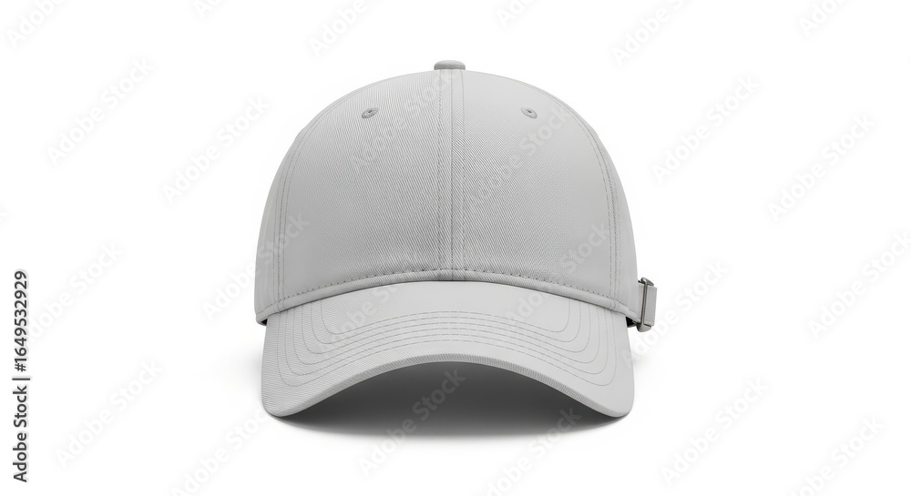 Fototapeta premium Gray baseball cap isolated on white background