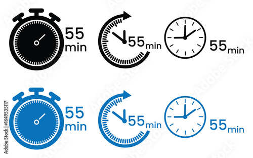 55 min and 72 hours icon. 24 Hours Open vector icon. Security Protection 24 hours.Clock icon set. Time icon vector. watch icon symbol Hour icon set Fast delivery, timer with circle arrow 

