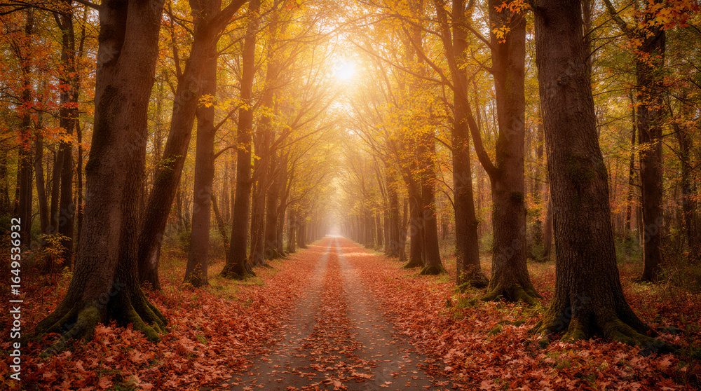 Obraz premium Autumn Forest Pathway