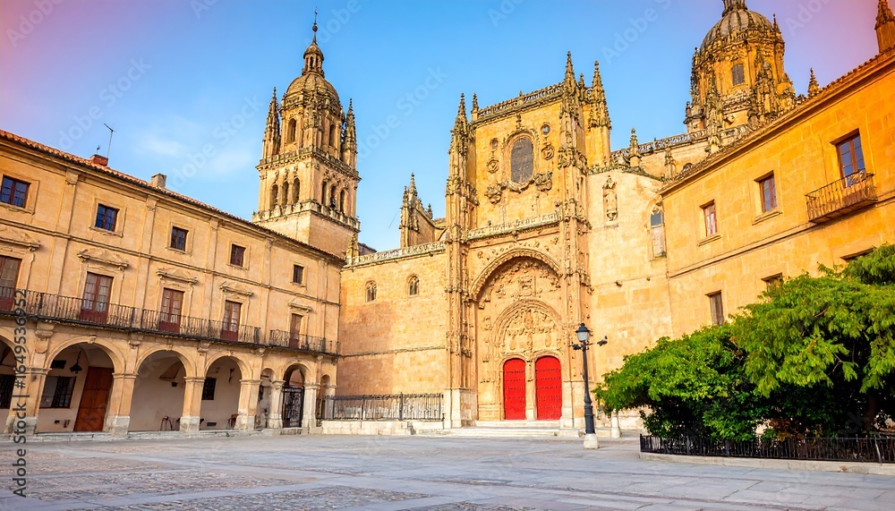 Obraz premium Historic cathedral square at dawn