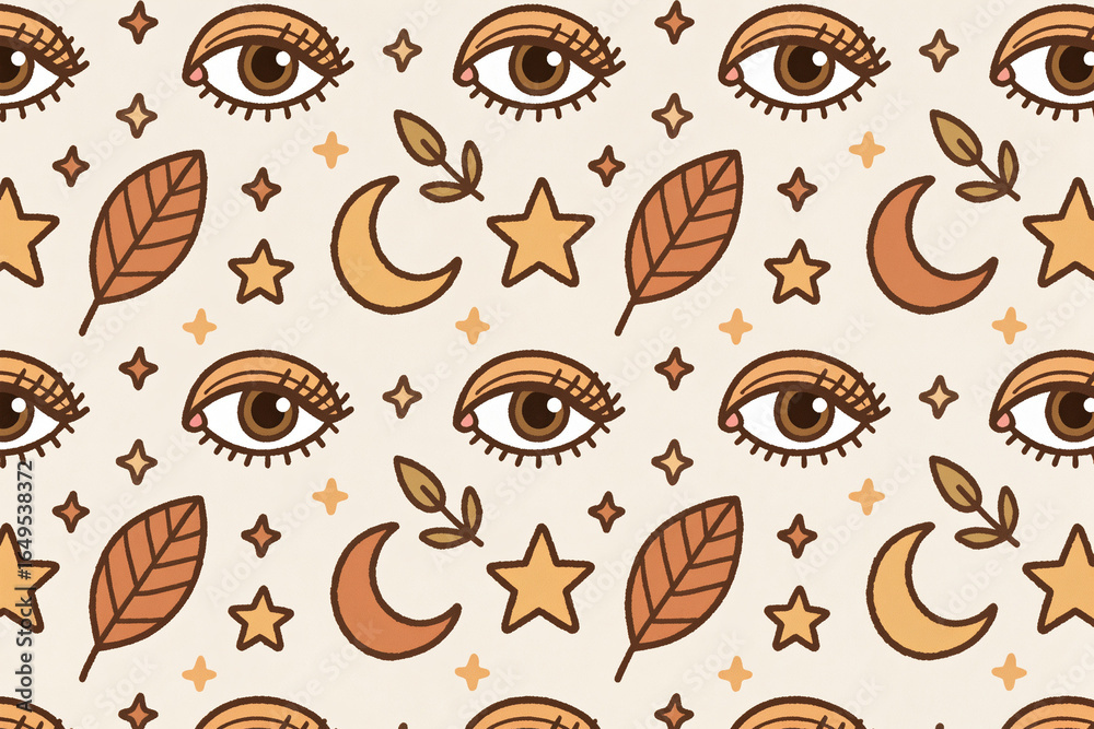 vector seamless pattern with leaves vector seamless pattern with leaves
