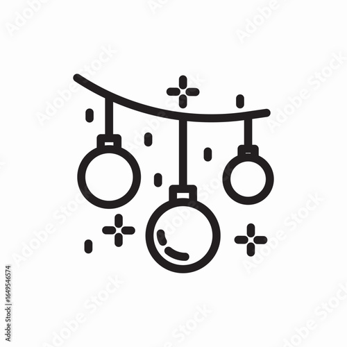 icon vector Holiday tree adornment
