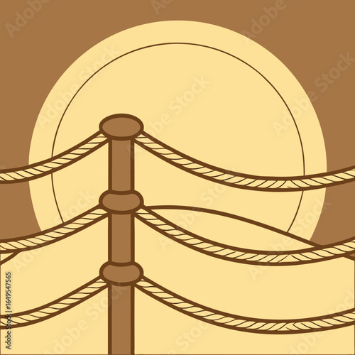 Abstract concave reflector with gilded savanna and twisted cord elements