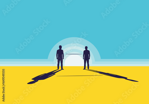 Maintaining appropriate physical distance between two individuals during pandemic health crisis situations