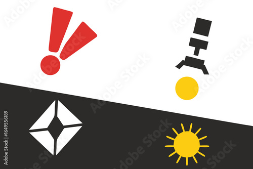 Split set of high quality Background With Abstract Geometric Icons vector illustration