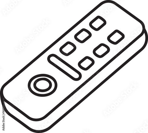 remote control line art, coloring book page line art drawing, vector and illustration