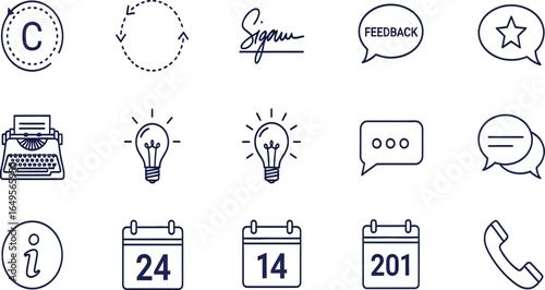 Vector Icons for Communication, Feedback, and Authoring