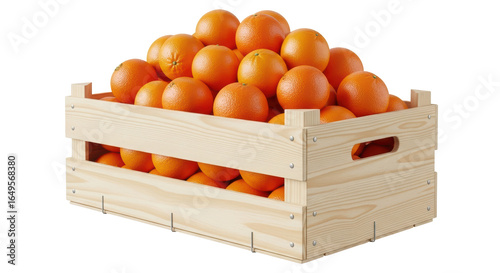 Isolated Box of Oranges