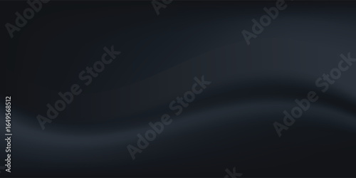 Black dark gray blue abstract elegant background. Drapery. Curtain. Fabric material. Soft folds. Wave stripe line. Gradient. vector background illustration eps10