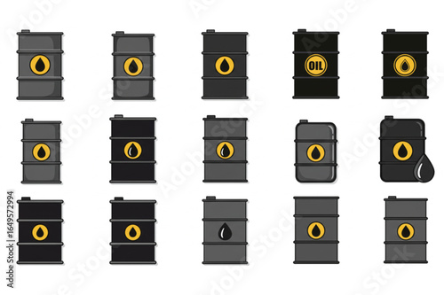 Oil barrels representing energy, industry, and resources, perfect for commercial use and design