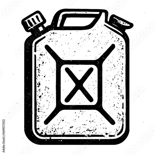 Grungy Vector Illustration of a Jerrycan