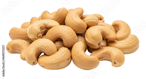 Isolated Pile of Cashew Nuts