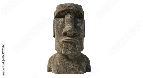 Konstfotografi Isolated Easter Island moai statue