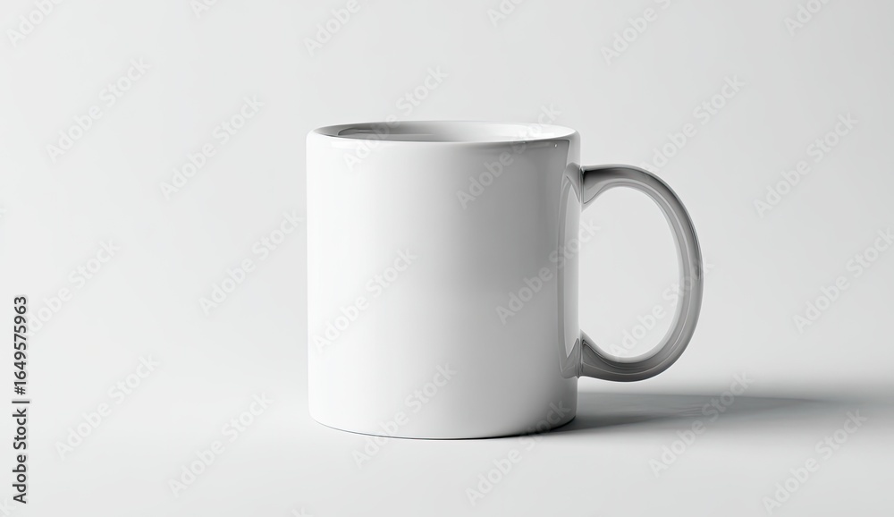 Fototapeta premium Blank white mug, simple and clean design