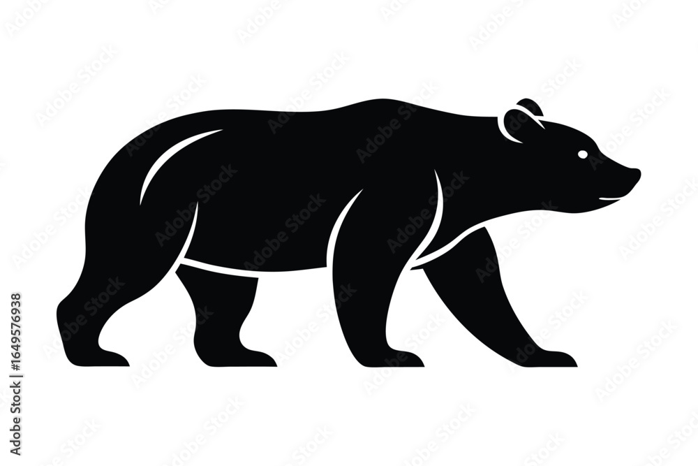 Obraz premium Iconic Black Bear Walking, a Strong Symbol of Nature and Wildlife