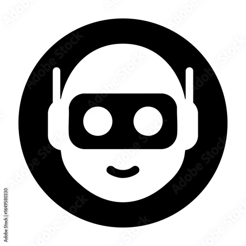 Robot chatbot mascot vector icon
