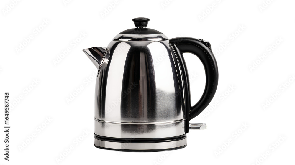 Fototapeta premium Electric stainless steel kettle isolated with clipping path on white background
