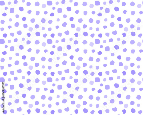 Watercolor seamless lavender purple dotted pattern, ideal for romantic stationery, fabric, digital papers and valentines crafts. Vector illustration.