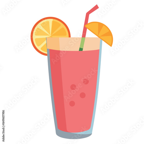 cocktail with ice and lemon