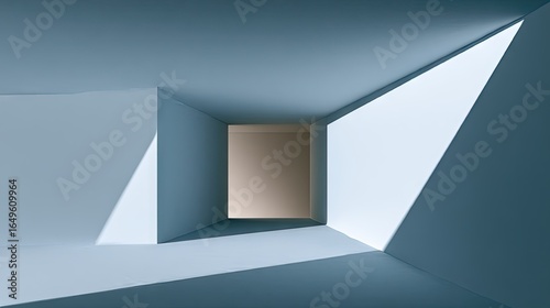 Wallpaper Mural Abstract architectural interior with muted colors and geometric shapes. Torontodigital.ca