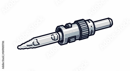 Detailed Illustration of a Soldering Iron Component with Technical Precision and Shading