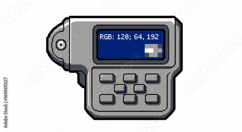 Digital Color Meter Illustration Measuring RGB Values with Precision