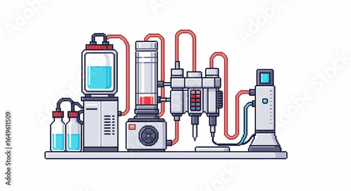 Laboratory Apparatus for Chemical Research and Scientific Analysis - Detailed Illustration