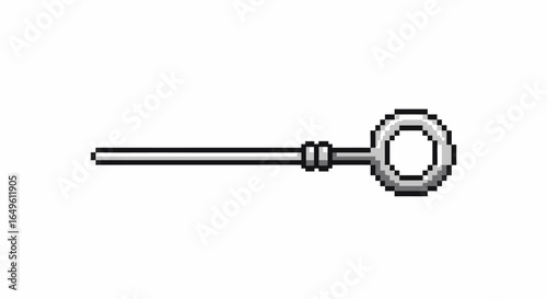 A Digital Art Illustration of a Simple Circular Key for Digital Art and Graphic Design Projects