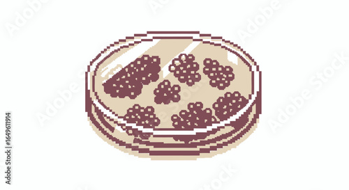 Pixel Art Petri Dish Scientific Exploration in Miniature