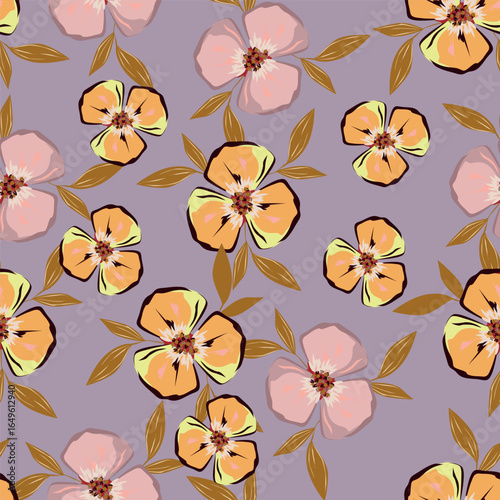 cute flower pattern image for fabric textile or wall decoration