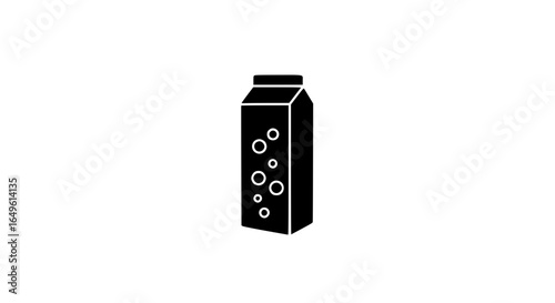 Juice with bubbles minimalist black and white icon