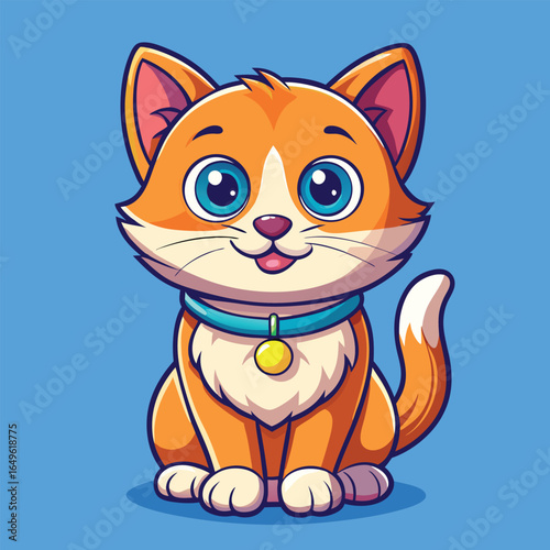 Adorable cat mascot illustration for branding and merchandise