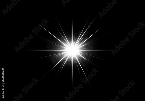 Wallpaper Mural Bright white starburst effect on black background Torontodigital.ca
