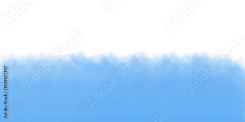Abstract representation of a vibrant blue expanse meeting a dark misty horizon with a subtle hint of white ethereal mist