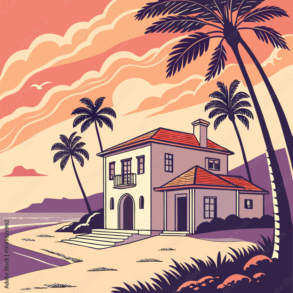 Obraz premium palm trees on the beach