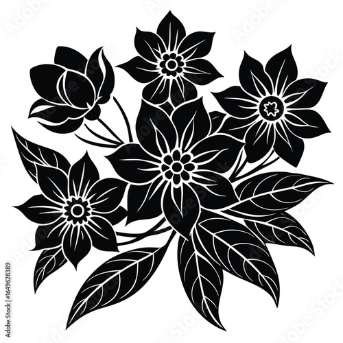 Gorgeous floral pattern design with vibrant colors