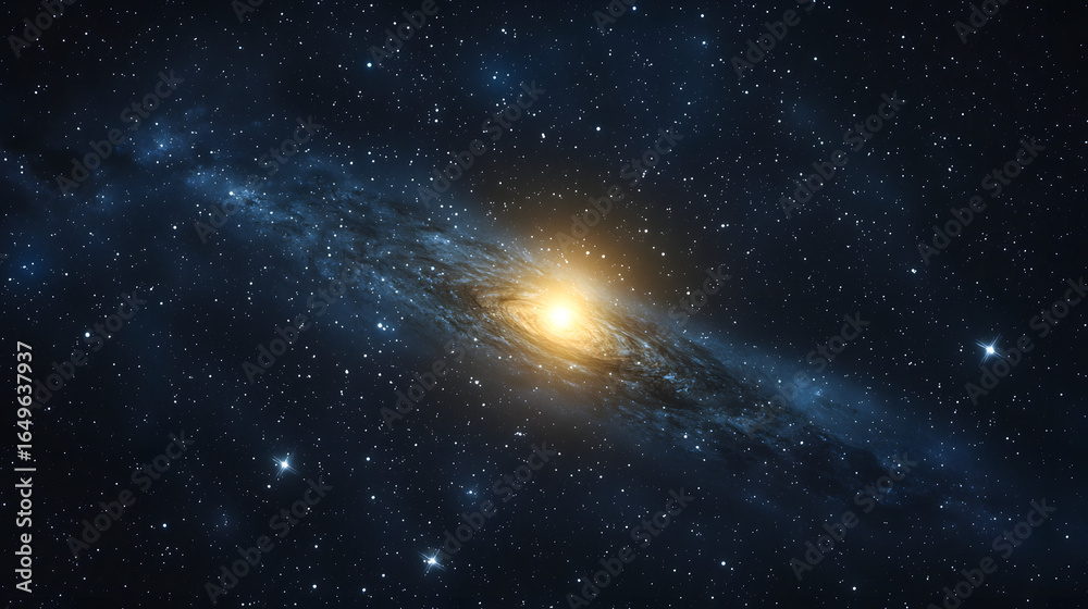 Fototapeta premium A gorgeous galaxy filled with distant stars in the background creating a cosmic masterpiece