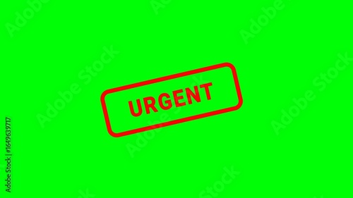 Animated Red Urgent Stamp Graphic Appearing with Impact for Important Business Deadlines.