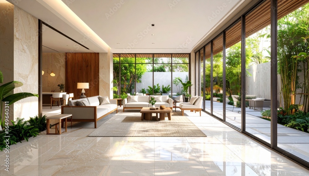 Obraz premium Garden Courtyard View