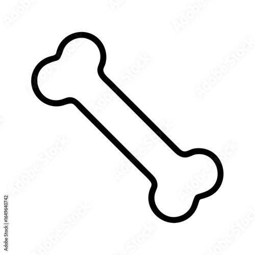 Dog bone vector illustration, pet food, animal treat, canine chew toy, skeletal remains drawing