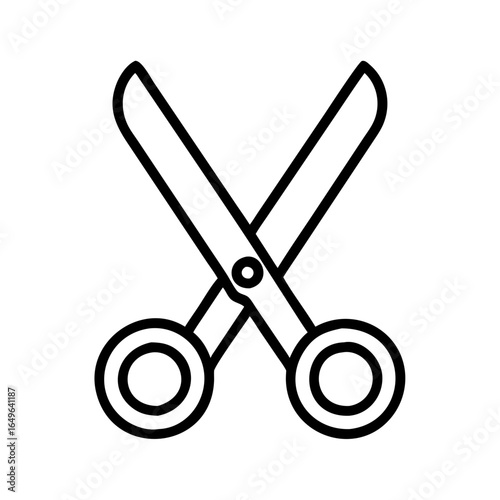 Scissors vector icon illustration cutting tool design element office supply stationery equipment